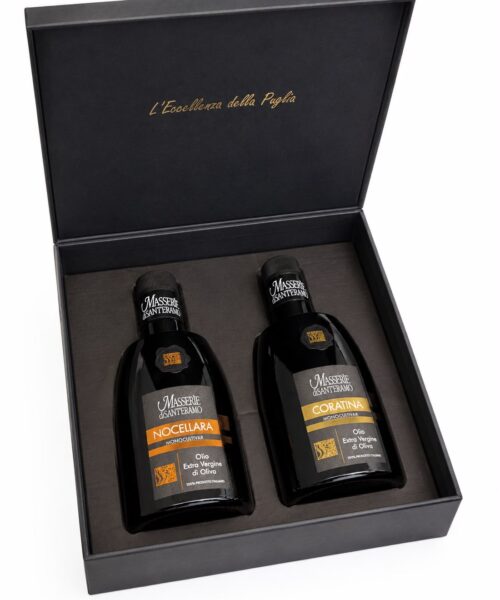 Monocultivar Gift Box – Limited Edition - Reinsortige Olivenöle Nocellara & Coratina