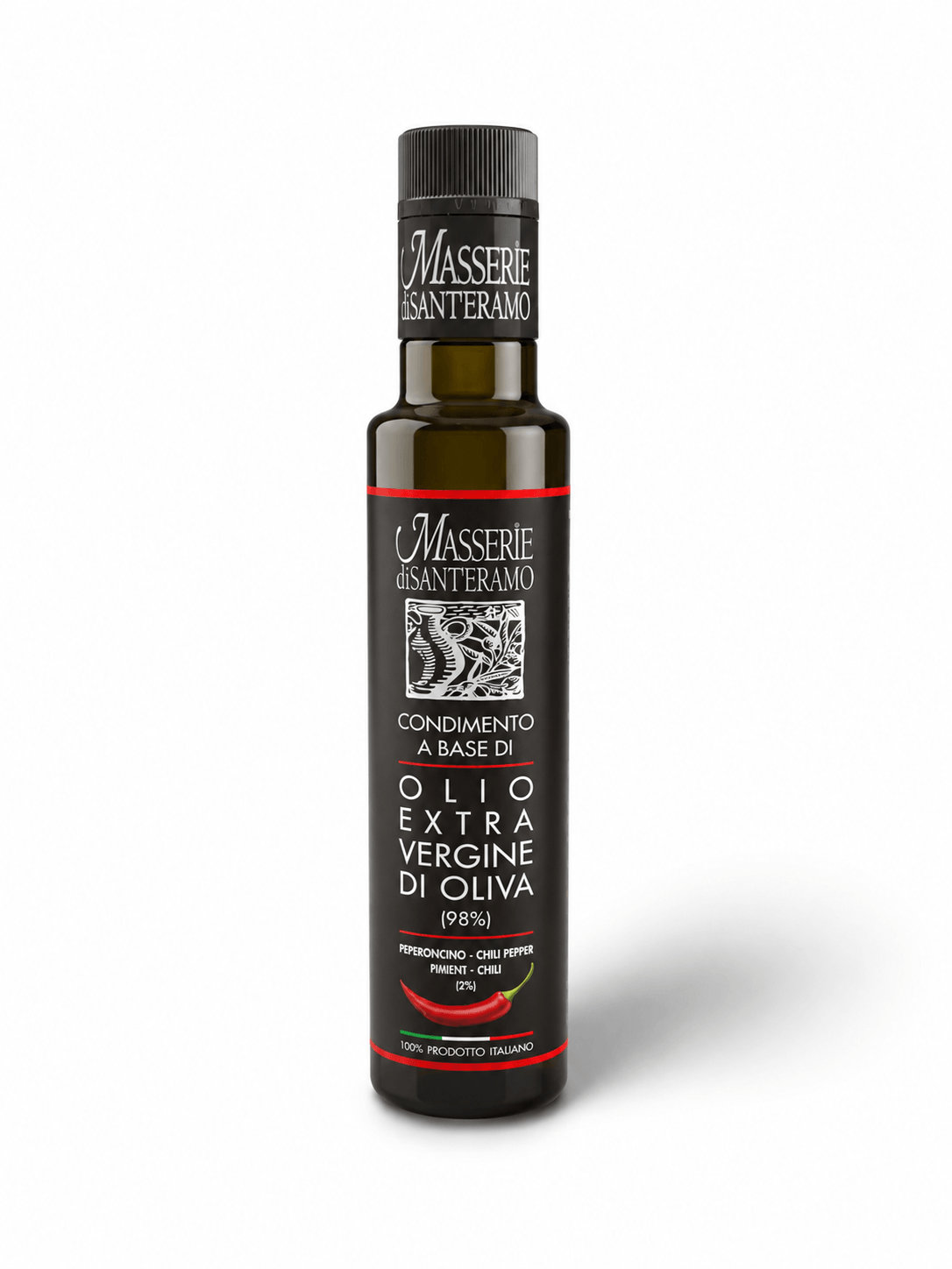 Aromatisiertes Olivenöl mit Peperoncino (Chili-Pfeffer)