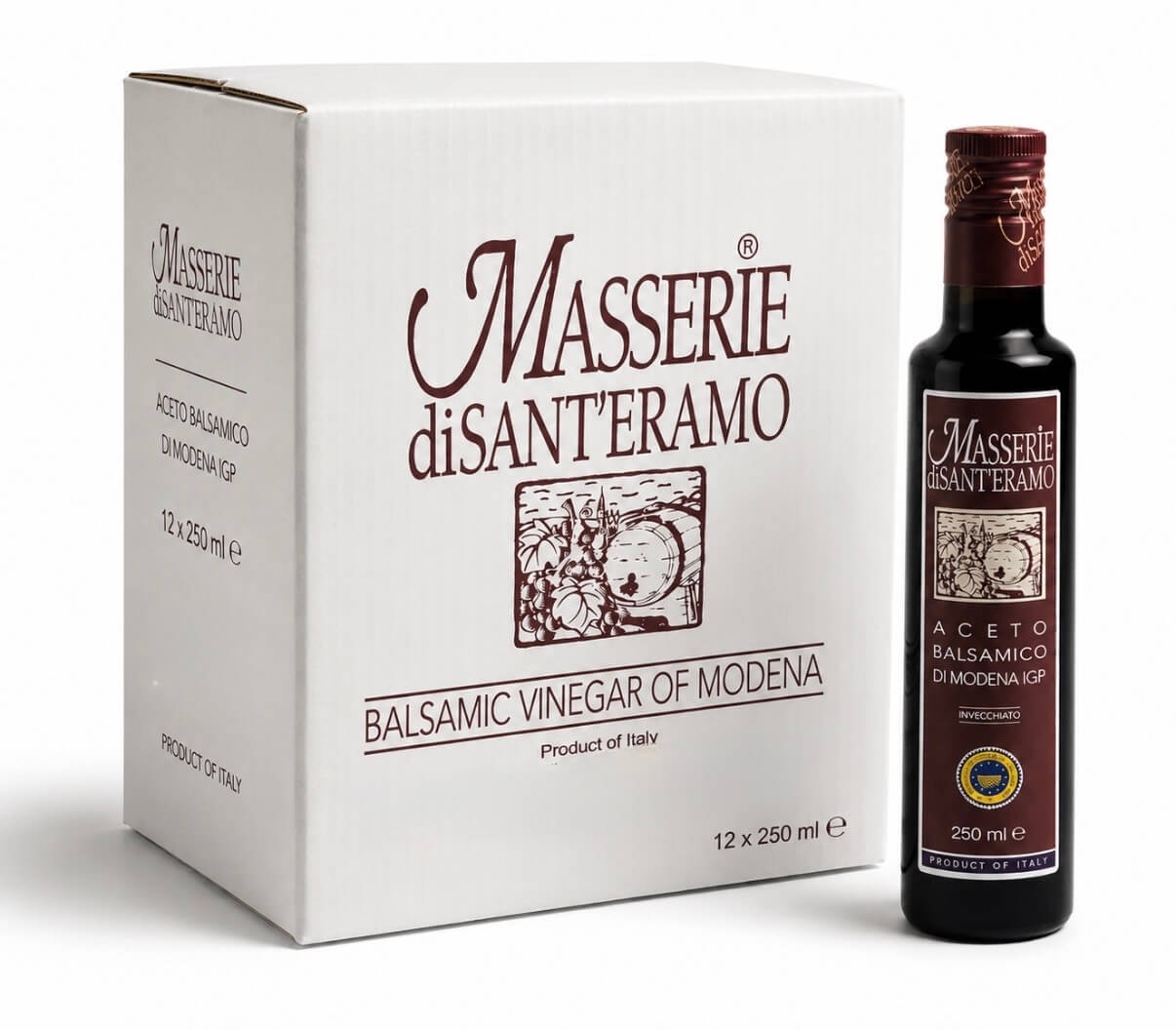 12 Flaschen -Aceto Balsamico di Modena I.G.P Invecchiato - 250 ml