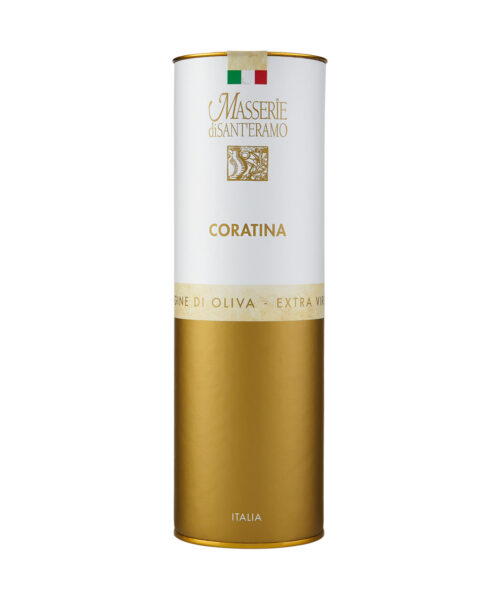Alternative view of Golden Coratina – New Edition  Monocultivar, reinsortiges Olivenöl extra vergine, 100 % Coratina-Oliven