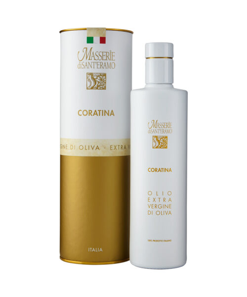 Golden Coratina – New Edition Monocultivar, reinsortiges Olivenöl extra vergine, 100 % Coratina-Oliven